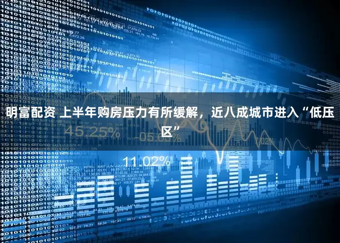 明富配资 上半年购房压力有所缓解，近八成城市进入“低压区”
